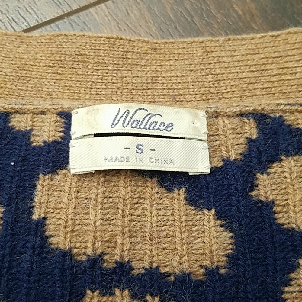 WALLACE animal print cardigan v-neck long sweater - Picture 4 of 9